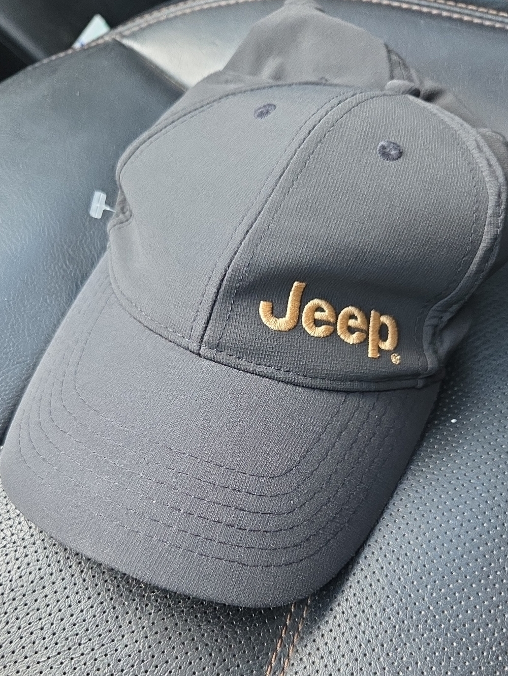 Jeep Black Cap with Gold Embroidered Logo